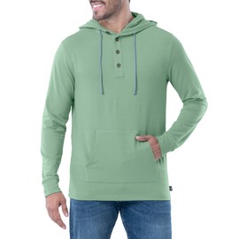 Lee Men's French Terry Hooded Sweatshirt, Basil, XX-Large
