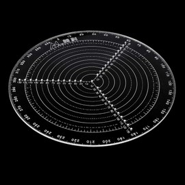 DDWT 300mm /11.8inch Round Center Finder Compass for Wood Turners Lathe Work Clear Acrylic Drawing Circles Diameter