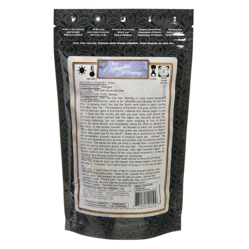 Metropolitan Tea Discovery Loose Tea Pack, Long Island Strawberry Flavored