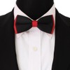 DQT New Plain Black & Red Mens Bow Tie