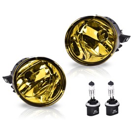 ALLGOOD Fog Lights w/Bulbs, Compatible with Nissan Titan 2004-2015/Fit Nissan Armada 2005-2007, Front Bumper Fog Light Lamps Yellow Lens 1Pair
