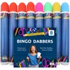 SOL 8pk Bingo Dabbers, Assorted Colour Pack, Fast-Drying Ink, Easy-Grip