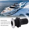 1 1/2in Through Hull Drain Straight Black with Stainless Steel