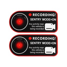 ECSiNG 2Pcs Sentry Static Stickers Camera Recording Window Stickers Sentinel Model Warning Stickers Static Stickers Car Stickers