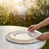 Lillian Collection Glitter Rose Gold Premium Round Dinner Plates -