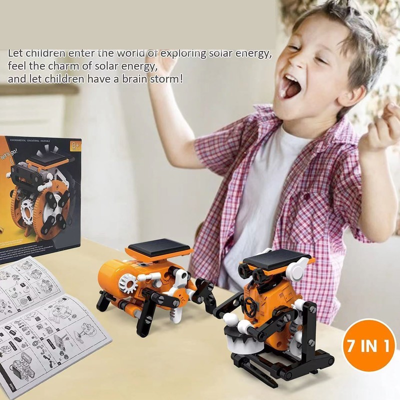 Solar Robot Kit Building Toys Solar Power DIY Robot Building