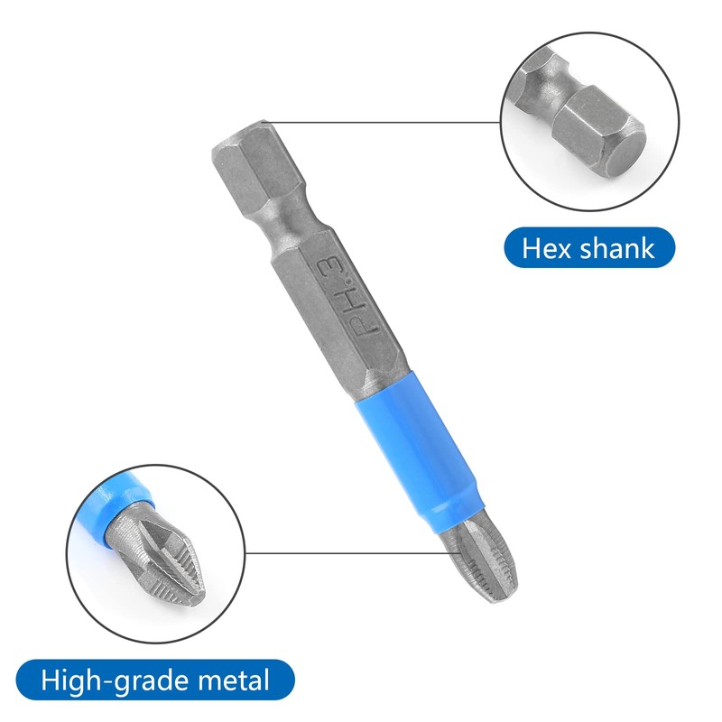 Biaungdo 10Pcs Magnetic Hex Anti Slip Phillips Screw Head Screwdriver