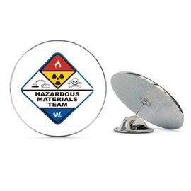 Firefighter Hazmat Team Metal 0.75" Lapel Hat Pin Tie Tack Pinback