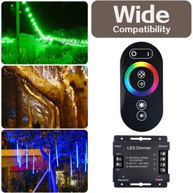 Sorfia DC 12V-24V 18A LED Dimmer Switch RGB Control Box Touch RGB Controller, RGB LED Controller for Strip Lights LED Light Controller, RF Wireless Dimmer for SMD 5050 3528 2835 RGB LED Strip Lights