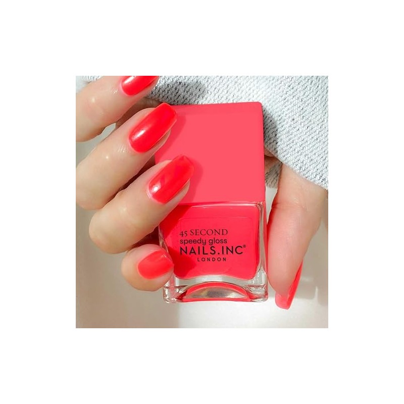 Nails.INC Esmalte de uñas de secado rápido, Charlie, rosa coral