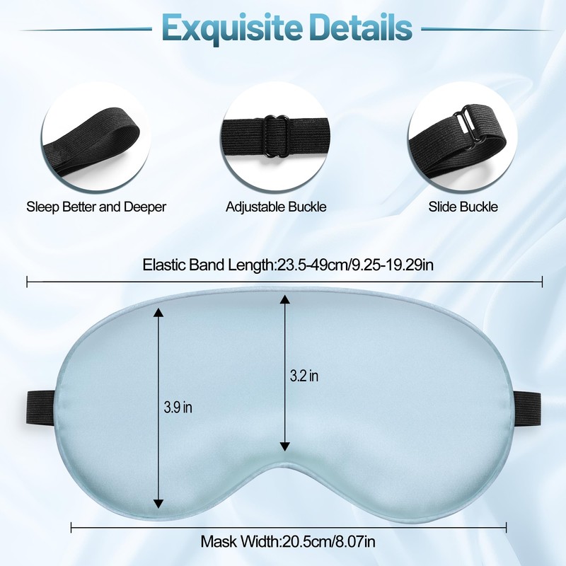 Sleep Mask, Silk Eye Mask for Sleeping with Adjustable Strap,