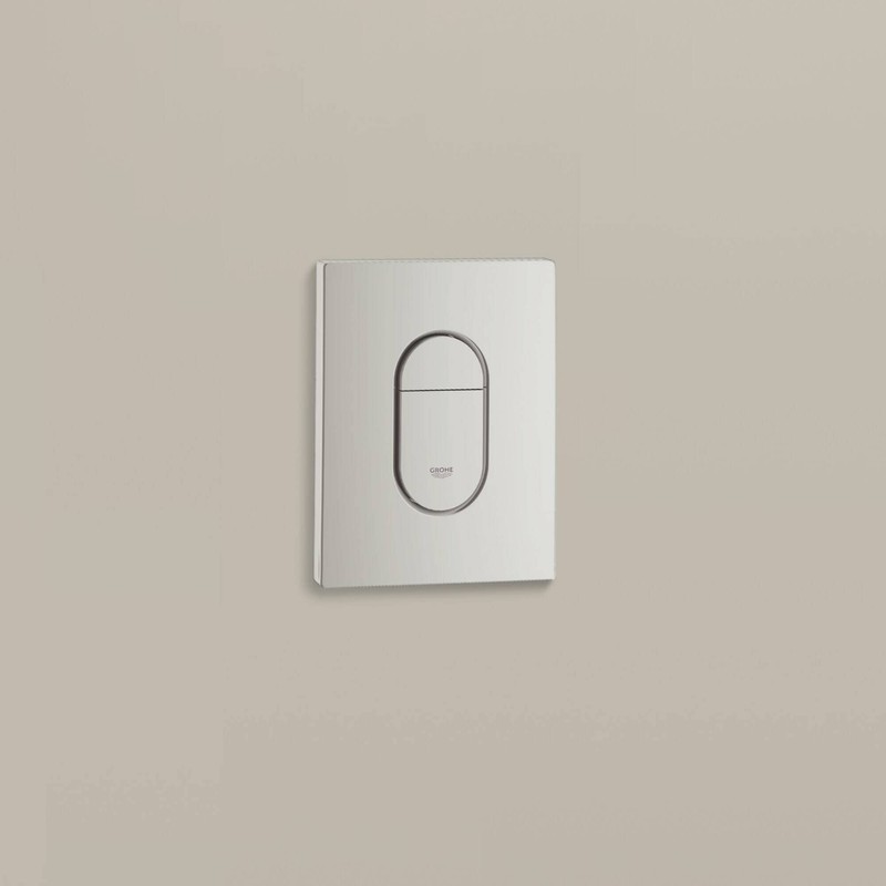 GROHE 38844P00 Arena Cosmopolitan Flush Plate - Brushed Chrome