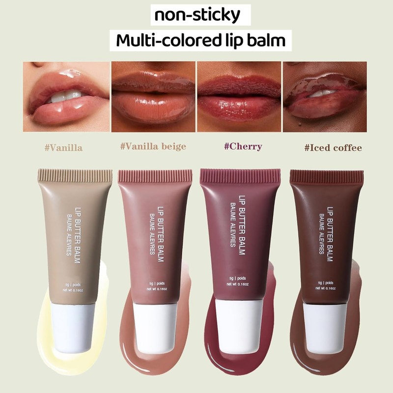 Labios Teñidos Bálsamo De Mantequilla Brillo Azúcar Mancha Transparente Brillo