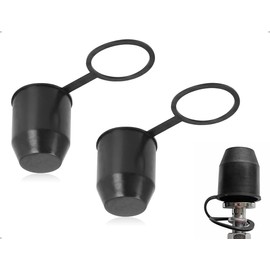 Emezddo 2 Stück Anhängerkupplung Schutzkappe,Staubdicht und Wasserdicht Kugelschutzkappe,Universal Kunststoff Kugelabdeckung mit Sicherungsring,verwendet für Auto Wohnmobil(Schwarz)