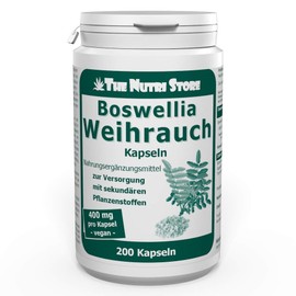 Frankincense Boswellia Extract 400 mg Capsules Pack of 200 - Dietary Supplement for Supply of Secondary Plant Substances