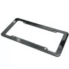 BLVD Black Car Carbon Fiber License Plate Frame Cover Front