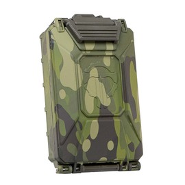 Thyrm CellVault-5M Modular Battery Storage for CR123, 18650, 18350, CR2032 Batteries with movable inserts, Made in USA (MultiCam Tropic/Olive Drab)