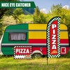 4 Sets Pizza Sign Sets 1 Pack Pizza Feather Flag