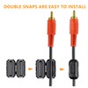 HUAREW Black Clip-on Ferrite Ring Core Ferrite Choke RFI EMI