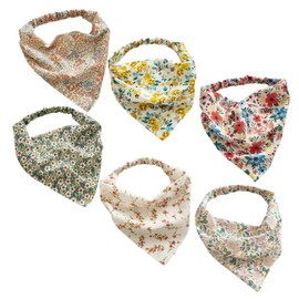 Vaguelly 6Pcs Floral Elastic Head Bandanas Comfortable and Breathable Hair Scarves for Women Versatile Floral Prints for All Outfits Chic and Stylish Headbands