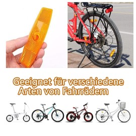 cuhostki Flex Clips Reflectors Bicycle, Pack of 8 Bicycle Reflectors, Spoke Reflectors, Cat's Eye Reflector, Bicycle Reflectors, Front Rear for Motorcycle, Mountain Bike, MTB Bicycle Children