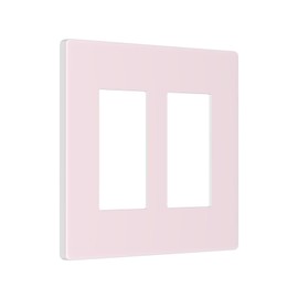 Rose Pink 2 Gang Double GFCI Decorator Rocker/decorator Light Switch Cover Decorative Outlet Wall Plate Electrical Faceplate Screwless