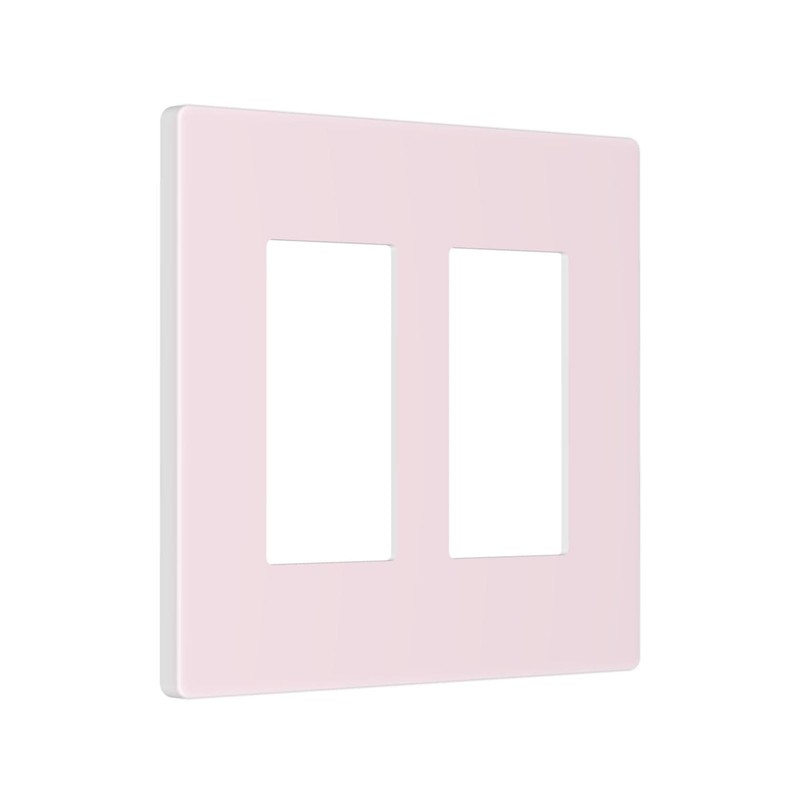 Rose Pink 2 Gang Double GFCI Decorator Rocker/decorator Light Switch