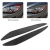 2pcs Carbon Fiber Headlight Eyebrow Eyelid Cover Wear Resistant Fit