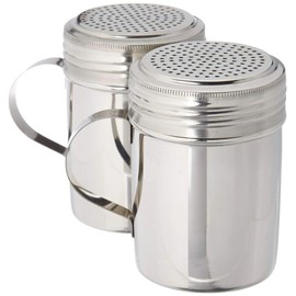 Great Credentials Stainless Steel Versatile Dredge Shaker, Salt, Sugar, Shakers 10 Oz. Each Set of 2