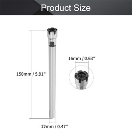 Utoolmart C12 ER11M 150L Router Collet Chuck Extension Rod Straight CNC Milling Tool Holder 1Pcs