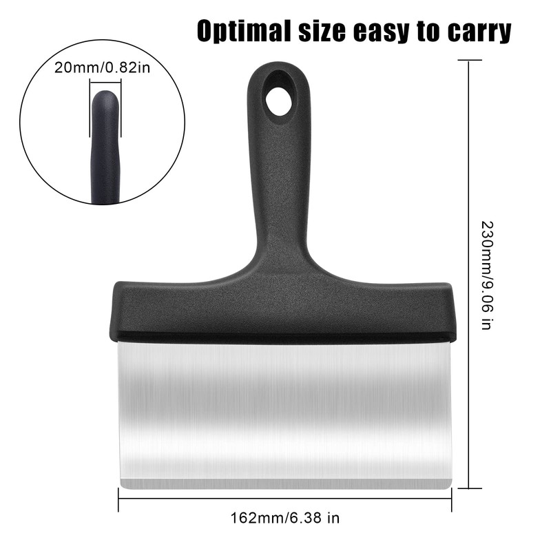 SAVITA Heavy Duty Grill Scraper, Stainless Steel Grill Scraper Food