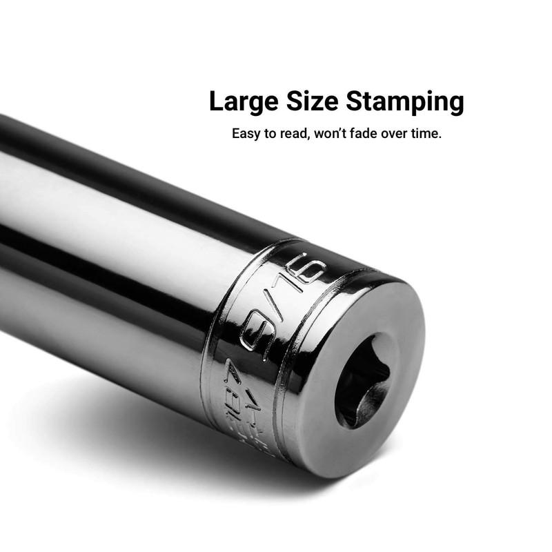 Capri Tools 9/32-Inch Deep Socket, 1/4-Inch Drive, 6-Point, SAE