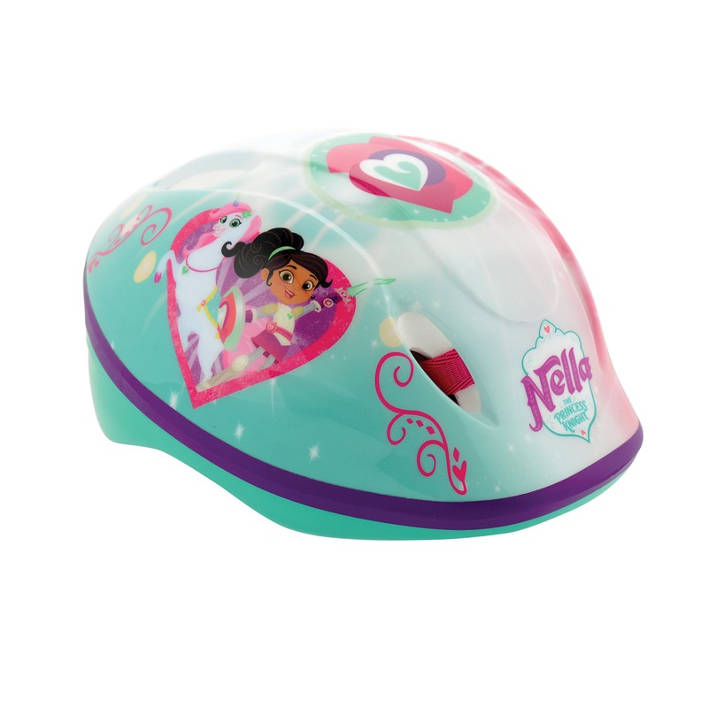 Nella The Princess Knight Girl Safety Safety Helmet - Pink/Green,