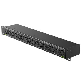 AA AUDIO ACCESSORY AP16 XLR Patchbay, 16-Channel XLR Balanced Patch Bay with 4 Modular Reversible PCB Sections for Easy Connector Reconfiguration, Gold-Plated Contacts, Full-Steel Patch Panel