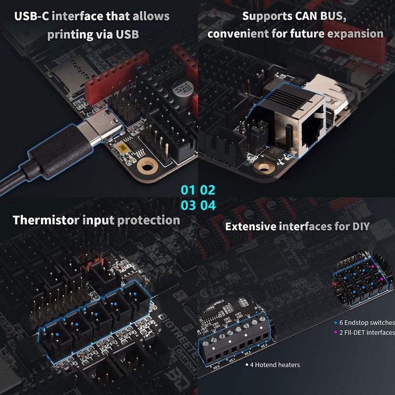 BIGTREETECH Octopus V1.1 Control Board 32bit Silent Board Compatible TMC2209,