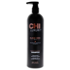 CHI Champú de limpieza suave de aceite de semilla negra, 25 onzas líquidas
