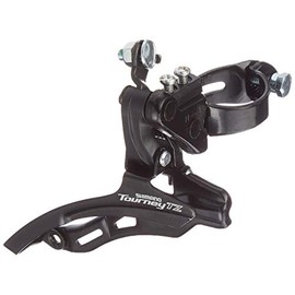 Shimano FD-TZ500 6-speed MTB front derailleur, down swing, down pull, 31.8mm, 66-69, 42T
