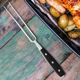 Barbecue Fork Meat Fork Kitchen Fork Steel for Barbecue, 30 cm