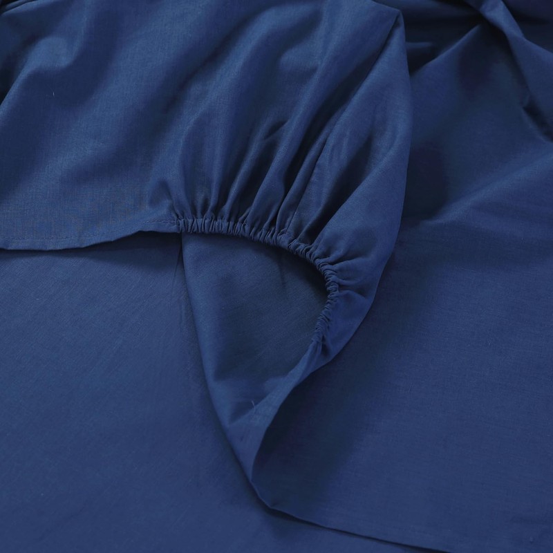 CHARKHAH Polycotton Fitted Sheet for Single Double King Super King