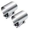 Dianrui 2PCS 2.5" Butt Joint Stainless Steel Clamp Band ,2.5"