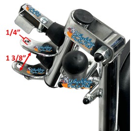 Set of 2 Wheelchair Elevatring Leg Rest with 1 3/8" and 3 1/8" PIN SPACING (Standard Pin 3 1/8")