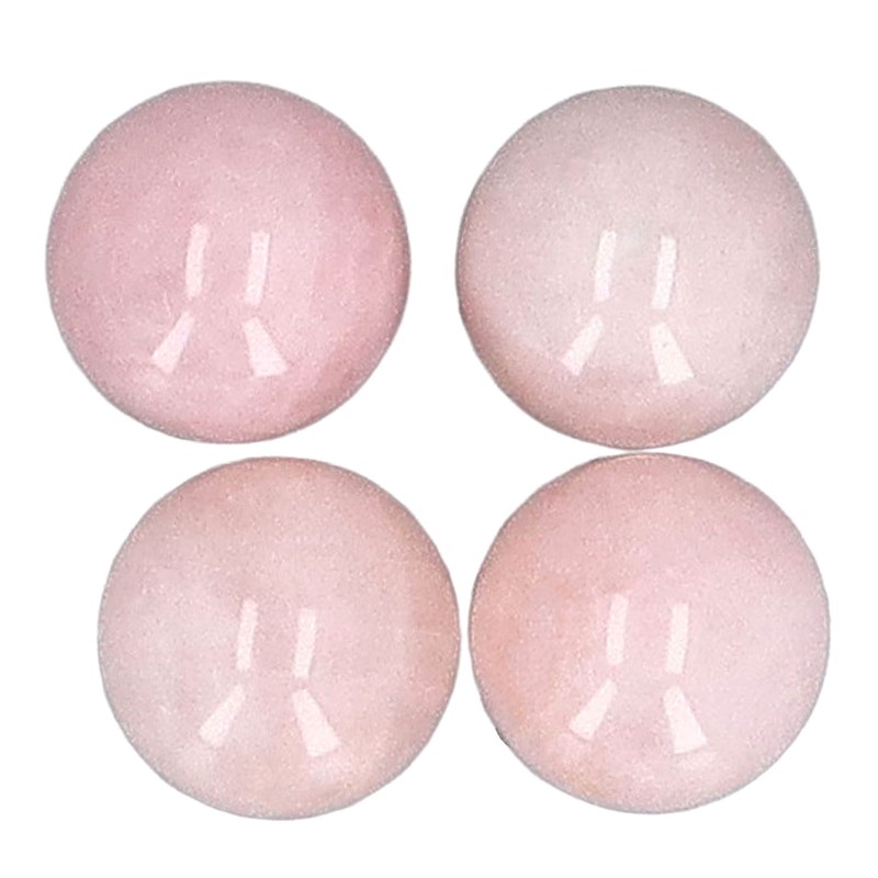4Pcs Rose Quartz Crystal Balls 0.8in Diameter Clear Negative Energy