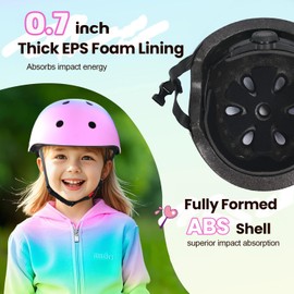 Gradient Kids Helmet and Knee Elbow Wrist Pads Set with Carry Bag(Age 2-14+)- CPSC Certified Adjustable Lightweight Ventilated for Biking, Scooter, Skating and Other Sport Acitivties
