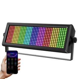 ENDYSHOW DJ Strobe Light for Parties,80W 432 LEDs RGB 3IN1 Stage Strobe&Wash Lights Bar with APP Control DMX512 Sound Activated DJ Disco Strobe Lights for Halloween Birthday Party Wedding Show Club