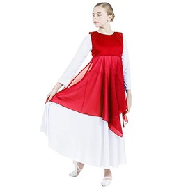 Danzcue Chaleco de mujer para alabanza, Escarlata, L-XL