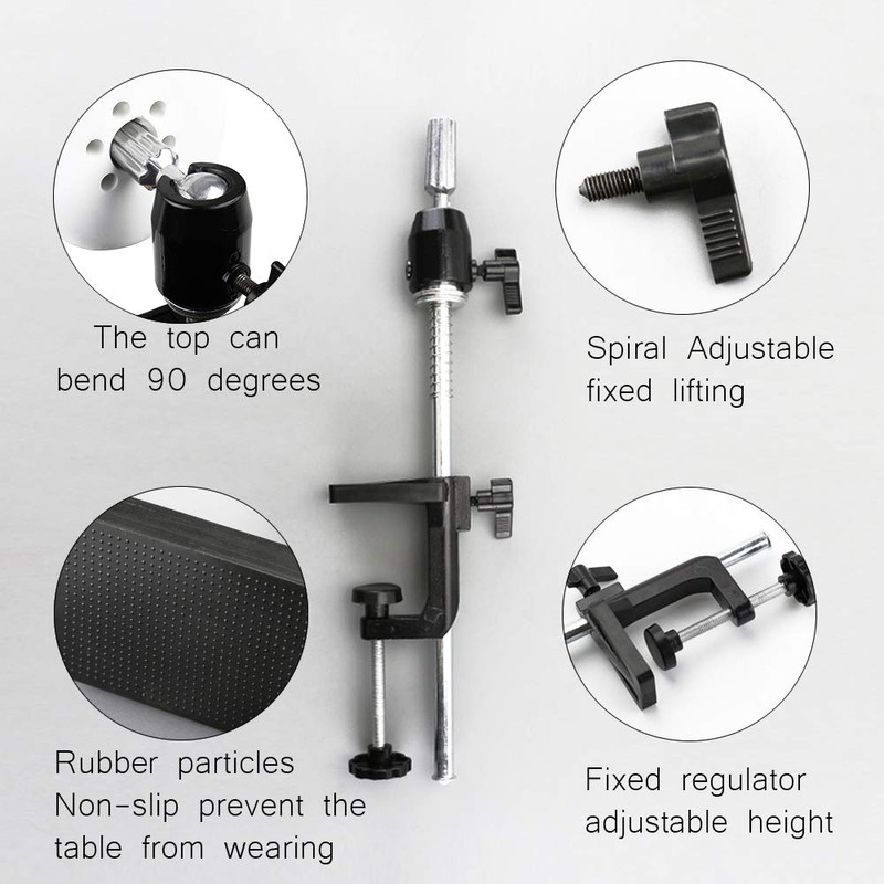 AliLeader Mannequin Head Clamp Stand Mannequin Head Table Clamp C