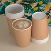 100 Coffee Cups Porto Havana Paper 200ml with Paper Lids