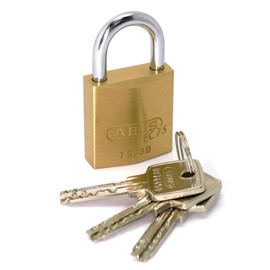 ABUS Brass Padlock EC75/30 KA Dimple Cylinder Number