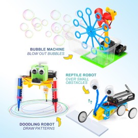 BeAndge STEM Robotics Kit - 6 Set STEM Toys for Age 8-13 8-10, Kids Crafts for Girls Boys Toys Gifts 8 9 10 Year Old Birthday Gifts, Arts and Crafts, Engineering Science Robot Building Kits Kids 8-12