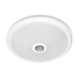 Kwazar Luminaire Boom LED Ceiling Light with Motion Sensor 12 W 1000 lm Neutral White Ceiling Light Kitchen Living Room Modern Ceiling Light with Sensor 360° 230 V Lamp Diameter 28 cm